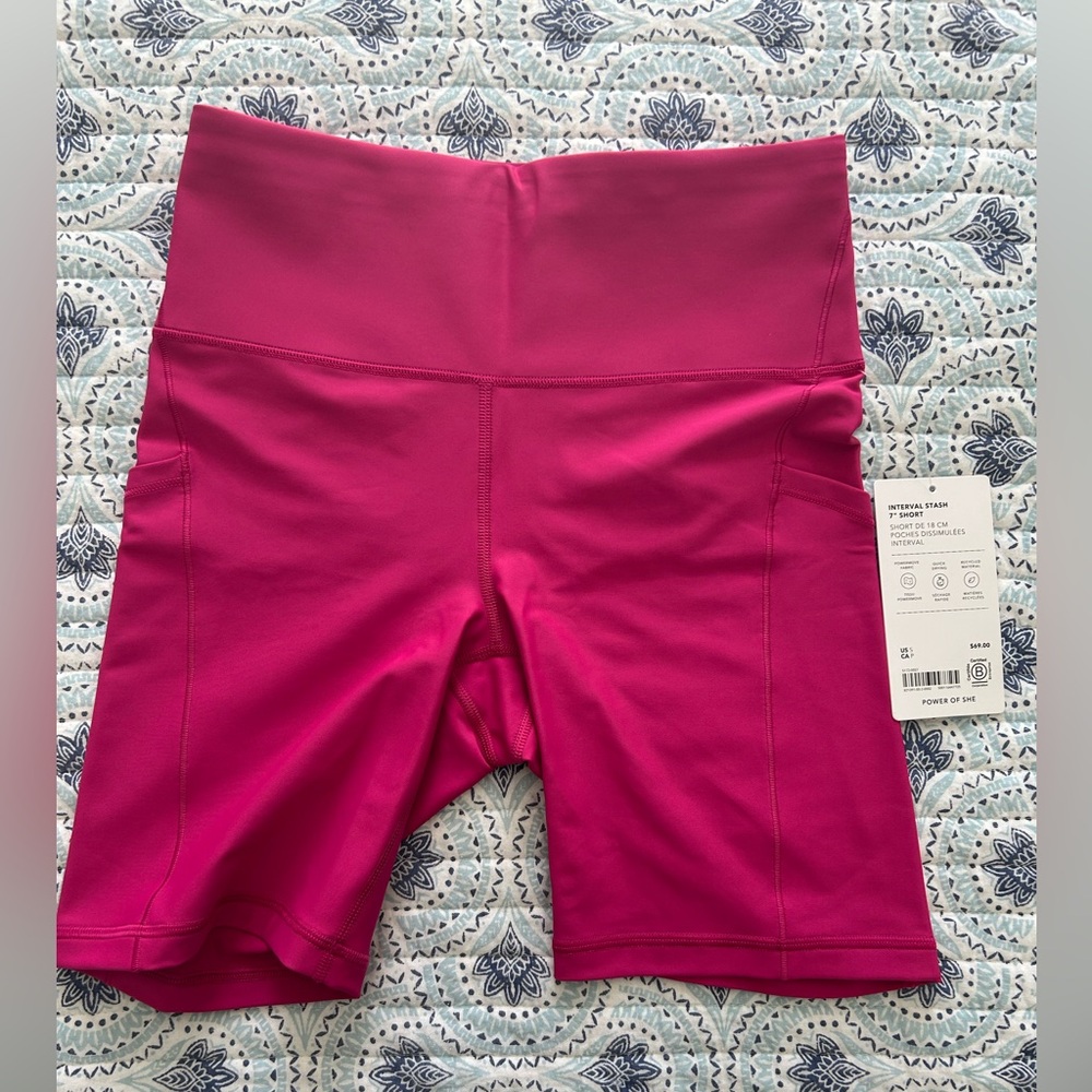Sz S Athleta 7” Interval Stash Shorts